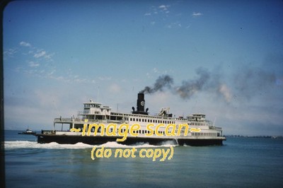 Kodachrome Slide, Eureka Southern Pacific Lines Car Ferry Ship in California
