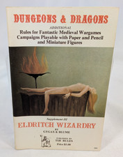 OD&D Supplément III Eldritch Wizardry SC (TSR, 1977) - 4e tirage