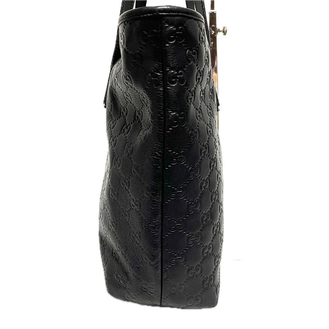 GUCCI Leather Shima Tote Bag Black Authentic Women's Fashion thumbnail 5