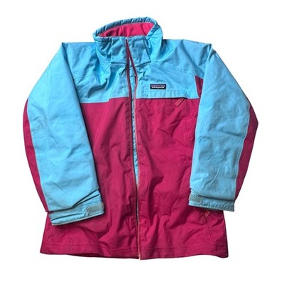 Patagonia キッズ用スキーウェア（上下セット）ピンク/ブルー Patagonia Jacket Girls M 10 Pink Blue Insulated Ski Snowboard