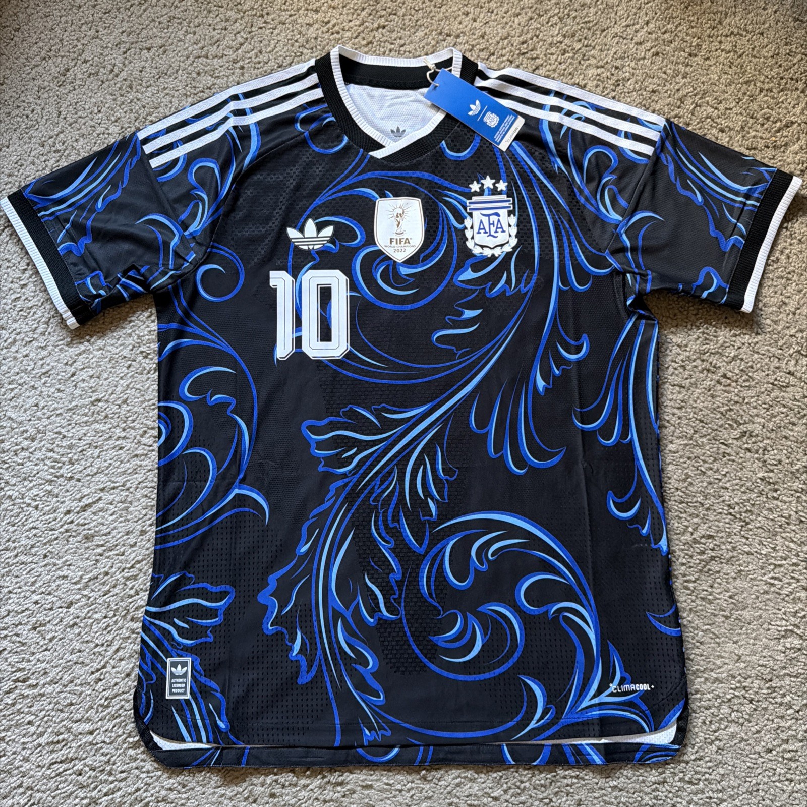 Adidas Argentina 2026 Away Messi Authentic Jersey Black Blue KH3935 Size Large