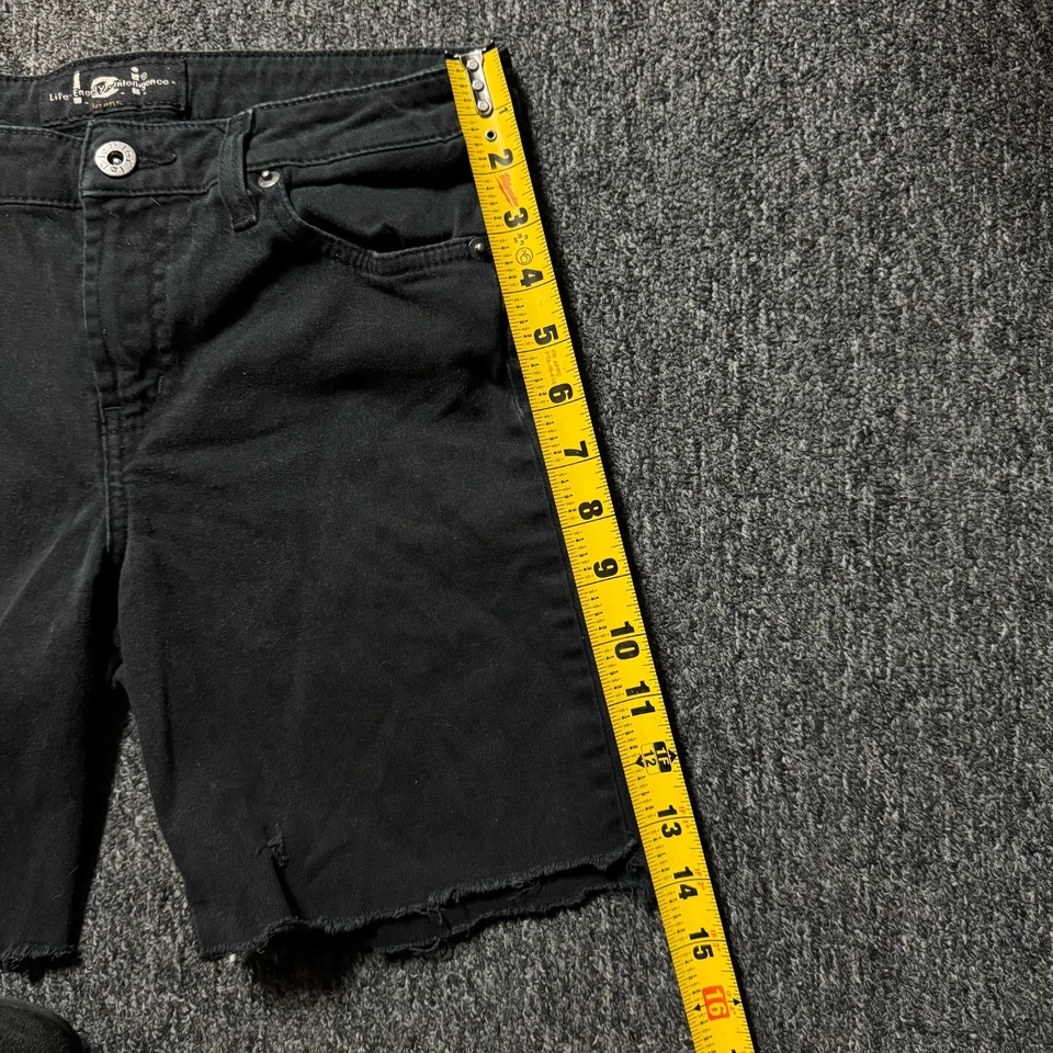 Pantalones Cortos Hippie Góticos De Colección Y2K LEI Corte Denim Para Mujer - Talla 7 Negros Foto 4 de 4