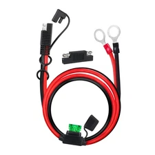 1 Pack TMH 10 FT, SAE to O Ring Terminal Harness with 30A Protection Fuse 12 AWG