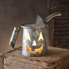 Mini Oil Can Jack-O-Lantern Halloween Home Decorative