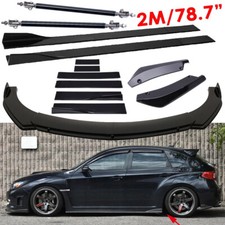 Front Bumper Lip Splitter 78.7side Skirt Strut Rods Body For Hyundai Veloster