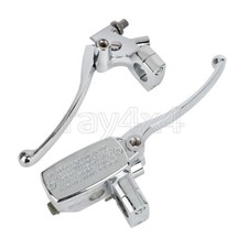 1" Universal Control Handlebar Hydraulic Brake Master Cylinder &Clutch Lever Set