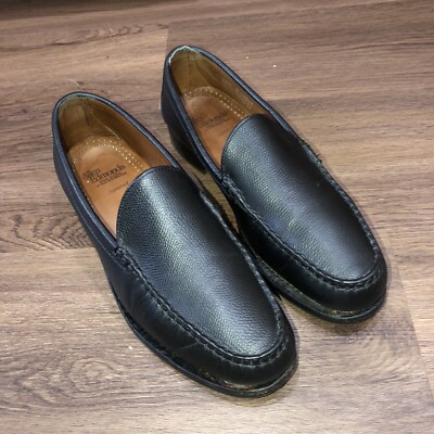 Allen Edmonds Mens Loafer Shoes Sanibel Black Leather Dress Size
