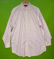 Paul Fredrick Men  s Multicolor Check Long Sleeve Dress Shirt Size 16.5-33