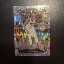 2024 Panini WNBA Select Tina Charles Concourse Silver Flash Prizm