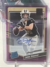 2023 Panini Clearly Donruss Jake Haener Auto PURPLE Cleveland Browns  /175