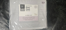 Easy Care, 300 Thread Count, Cotton Sateen Twin / XL Sheet Set In White, SALT