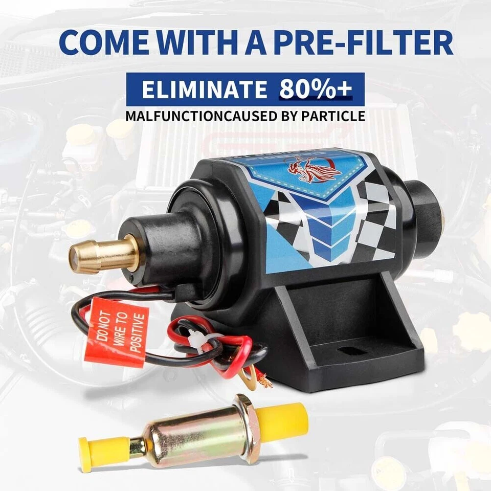 Bomba de combustible eléctrica universal 12V 35gph 5-9 psi para Chevy GMC Ford SBC BBC SBF Foto 3 de 4