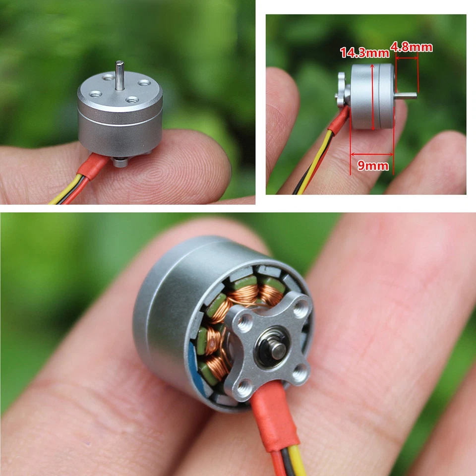1104 Mini Brushless Motor 14mm 4300kv for 1S-3S RC Drone FPV Racing Quadcopter - Bild 2 von 4