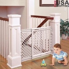 Stairway Secure Baby Safety Gate One Handed Operation Child Safety Swing Gate US