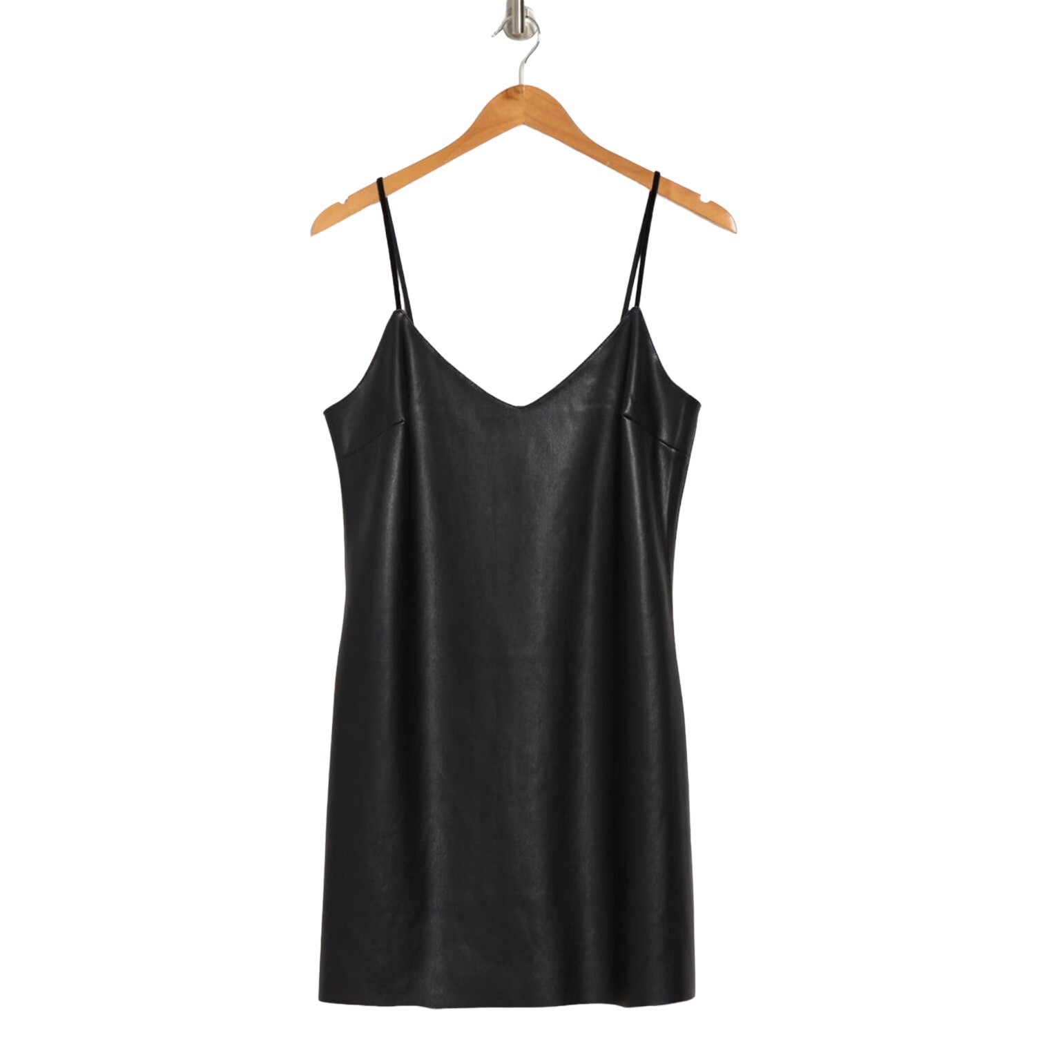 BB Dakota Women’s Size Medium Black Faux Leather Sleeveless Mini Dress