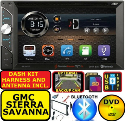  GMC SIERRA TRUCK & SAVANA VAN Cd Dvd USB TOUCHSCREEN Bluetooth CAR Radio Stereo
