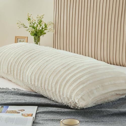 Body Pillow Cover with Zipper Closure, 54" x 20" (Pack of 1) Beige-boho - Bild 7 von 7