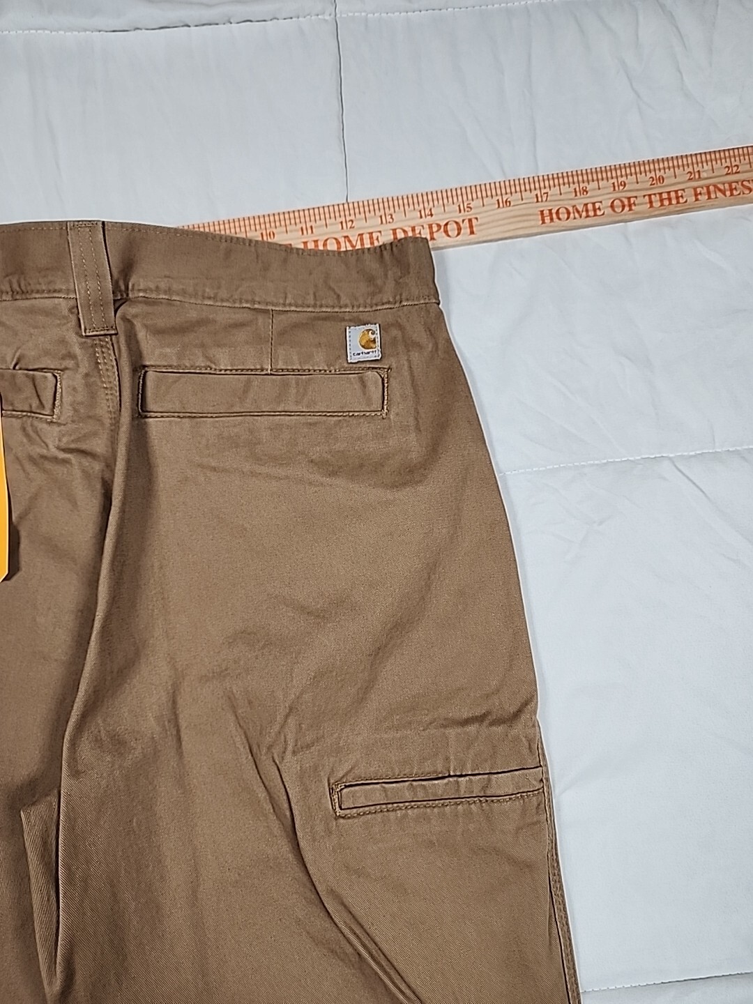 30x34 Carhartt Men Relaxed Fit Twill 5Pocket Work Pant Dark Khaki
