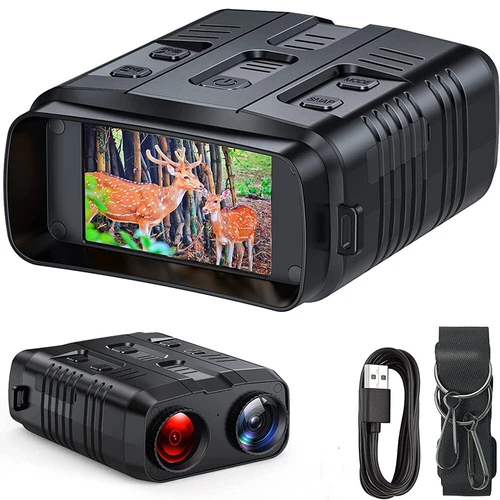 36 MP 4K UHD Night Vision Goggles Infrared Tactical Large Screen Binoculars - Picture 2 of 8