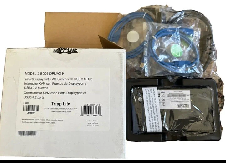 KVM Switch TWO DISPLAY PORTS (WITH CABLES AND ACCESSORIES)  - Tripp Lite - Image 3 of 4