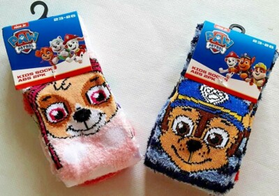 Top Angebot 2er Pack ABS Kuschelsocken Paw Patrol Marshall, Sky, Everest,Chase  