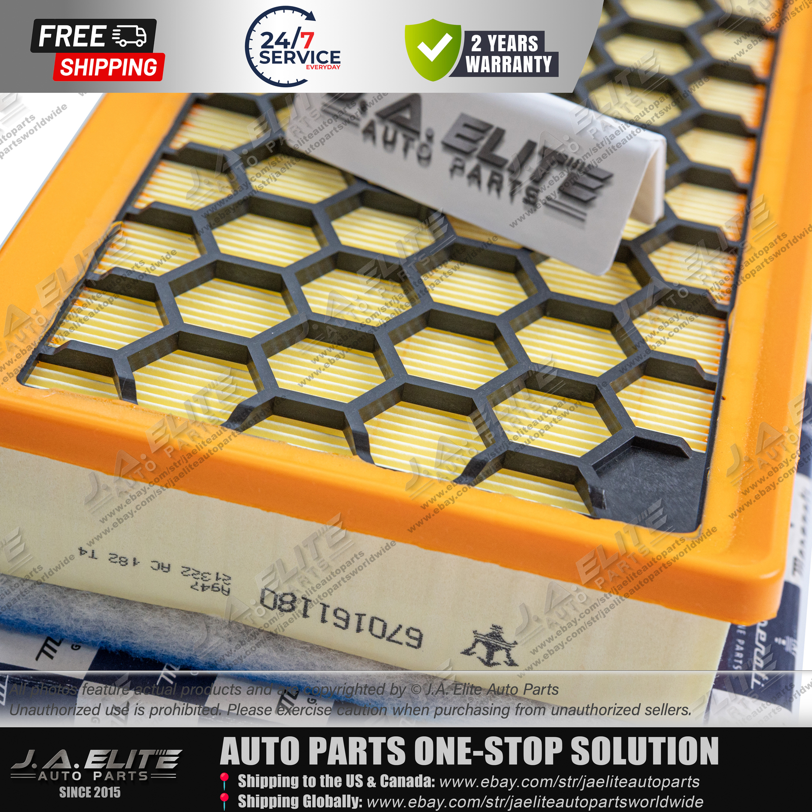 2pcs Air & Pollen Filter for Maserati Grecale 2.0 I4 (2023+) 670161180 673013332