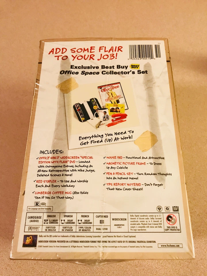 Office Space - Gift Set Best Buy Exclusive Special Edition W/ Flair DVD New OOP - Image 2 of 4