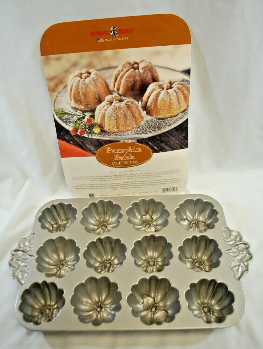 Nordic Ware 12-Cavity Mini Bundt Cupcake Pan, Colors Vary