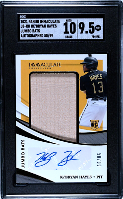 2021 Panini Immaculate Ke'Bryan Hayes JUMBO BAT /99 SGC 9.5 w/10