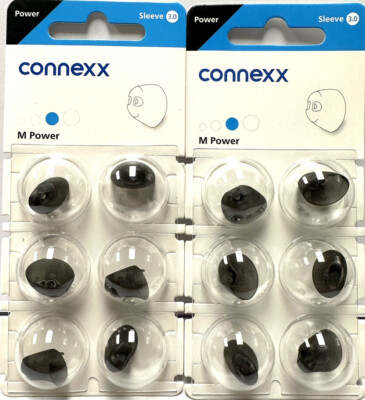 2 Pack M Power Connexx Sleeve 3.0. Fits Signia Rexton Widex Miracle Ear. Medium