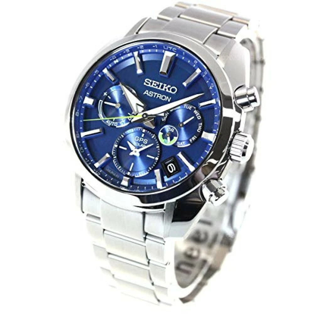 SEIKO ASTRON Watch SBXC055 Men s Silver Blue Analog Round Face GPS solar