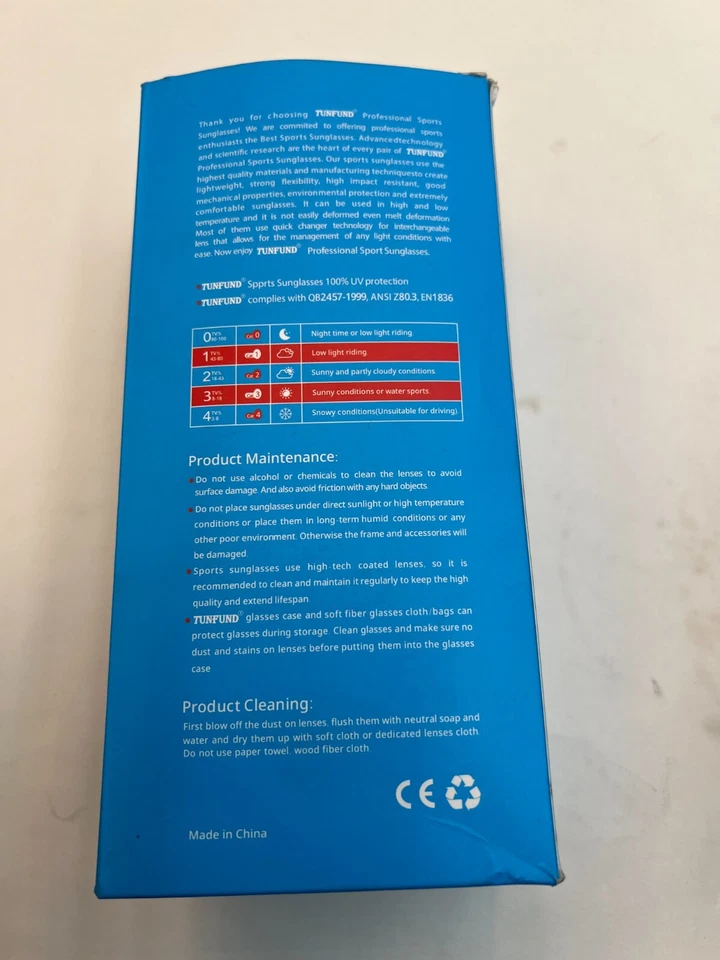 Gafas deportivas Tunfund protección UV degradado amarillo Foto 3 de 4