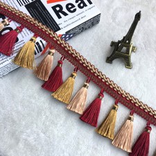 1M Tassel Fringe Trim Ribbon Curtain Cushions Edge Trimming Sew Craft Home Decor
