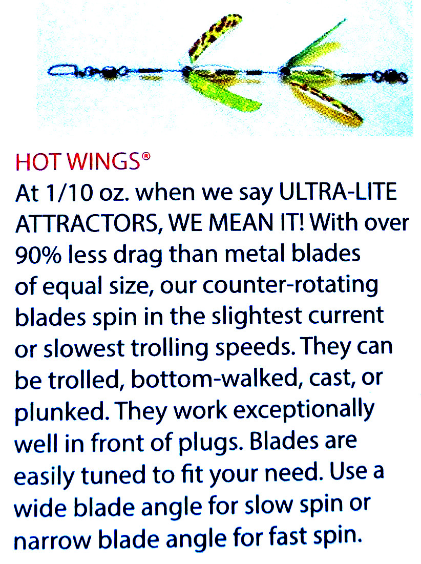 3 PACKS Mack's Lure Double Whammy Black Tiger Fluorescent Fire Orange Spin Lure