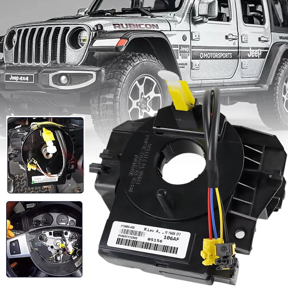 Fit For 07-18 Chrysler Dodge Jeep with Angle Sensor Steering Wheel Clock Spring - image 2 of 4