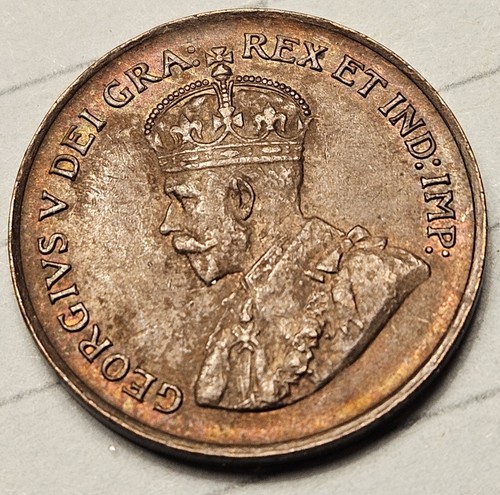1933 One Cent Canada in About Uncirculated Condition with Mint Luster - Picture 3 of 6