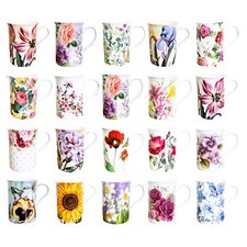 Tazza da caffè floreale Stechcol Gracie Bone China 10 oz giardino colorata floreale