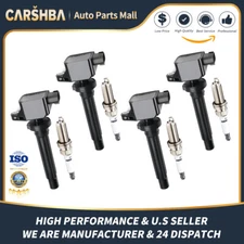 OEM Set of 4 Ignition Coils + Spark Plugs for Suzuki SX4 2007-2009 I4 2.0L UF562