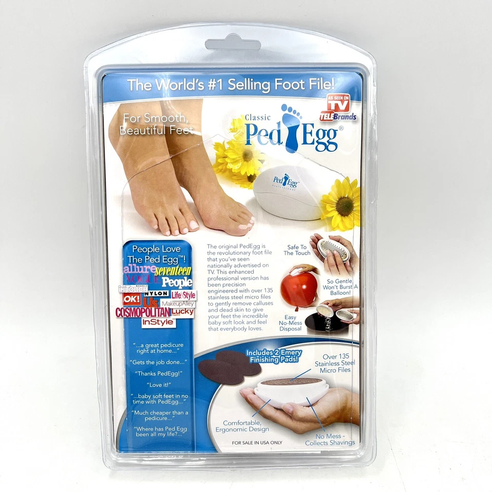 Removedor ergonómico original de limas de pies y callos PedEgg de TeleBrand (1 paquete) NUEVO Foto 2 de 4