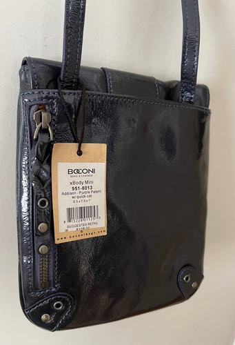 Boconi Mini Umhängetasche in Perple Echt Lackleder - Bild 3 von 7