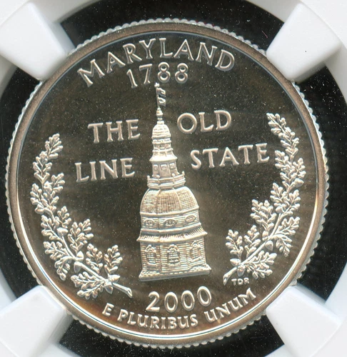 NGC - State Quarter - 25c - Maryland - 2000 S Silver - PF-70-UC