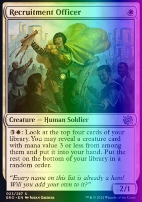 MTG Magic the Gathering Recruitment Officer (23/416) The Brothers' War LP  FOIL | eBay