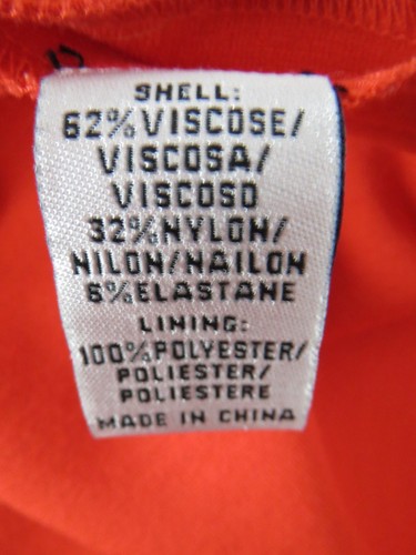 Vestido Vaina Tejido Tibi Talla M Rojo Elastizado Jersey Manga Gorra Acanalado Cintura Imperio - Imagen 11 de 12