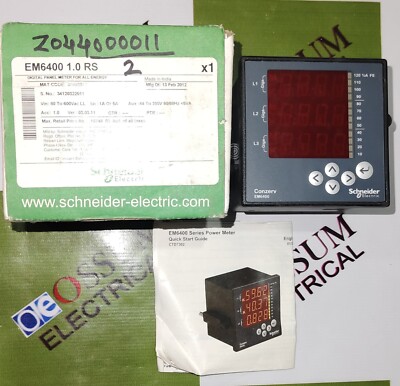 SCHNEIDER EM6400 DIGITAL POWER AND ENERGY METER SPANNUNG 110-240VAC SCHNELLER...
