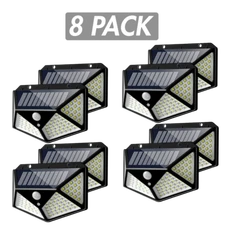 Solar Power 100 LED Light PIR Motion Sensor Outdoor Security Lamp Wall Garden 