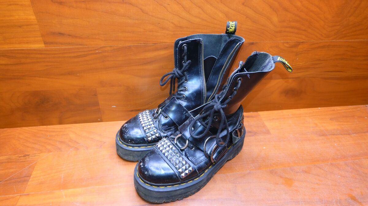 RARE Dr Doc Martens Jadon Hi stud buckle strap platform quad RARE Dr Doc Martens Jadon Hi stud buckle strap platform quad