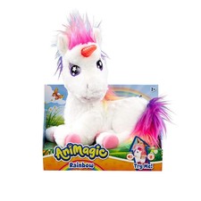 AniMagic Rainbow Unicorn Plushie Interactive Light Up Toy Plush Soft Pet Pony