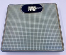 Vintage Green  Blue Bathroom Scale Borg  Diamond Pattern  Works Well