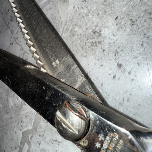 Vintage Rodgers Sheffield Dressmaking Scissors Shears - Number 25 Crinkle Cut - Foto 3 di 4