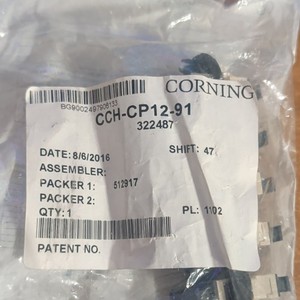 Corning LANscape CCH-CP12-91 SC 12-Port Fiber Connector Panel 1U 19in